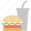 burger, burger and coke, fast food, food, meal 