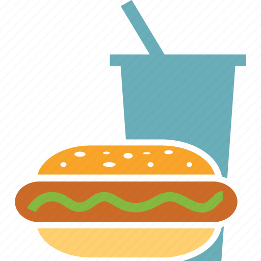 Burger, coke, coke and burger, fast food, drink icon - Download on Iconfinder
