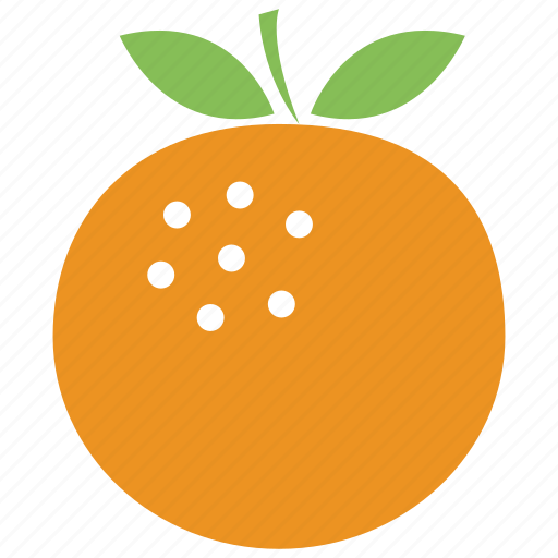 Orange, orange with leaves, food, fruit icon - Download on Iconfinder