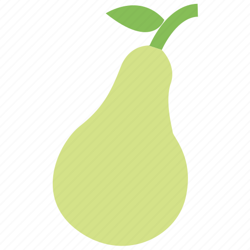 Fresh pear, fruit, pear, pear with leaves icon - Download on Iconfinder