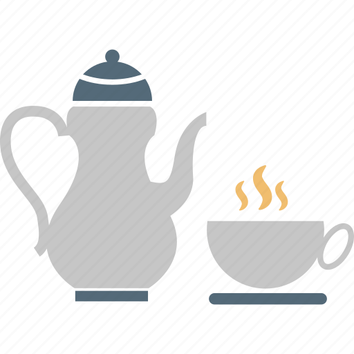 Cup and saucer, hot tea, kettle, tea, tea kettle, teapot icon - Download on Iconfinder