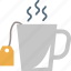 hot tea, hot teacup, tea, tea bag, tea cup 