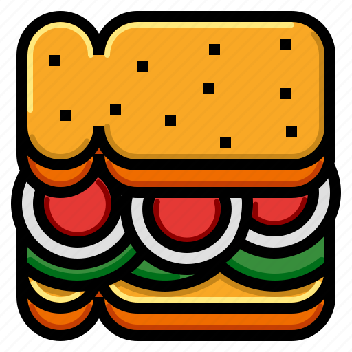 Bread, cheese, lunch, sandwich, tomato icon - Download on Iconfinder