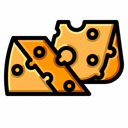 Cheddar, cheese, dairy, piece, slice icon - Download on Iconfinder