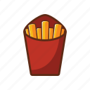 american food, fast food, food, french fries, potato, red