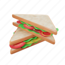 sandwich, bread, food, cooking