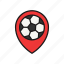 football, location, locator, map, pin, soccer 