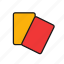 card, football, red, referee, soccer, yellow 