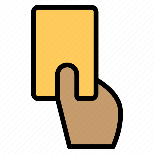 Card, football, game, referee, soccer, sport, yellow icon - Download on Iconfinder