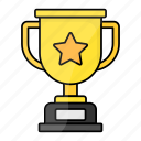 star trophy, winner trophy, achievement, reward, award, champion, football trophy 