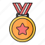 position medal, honor, award, prize, star, medal 