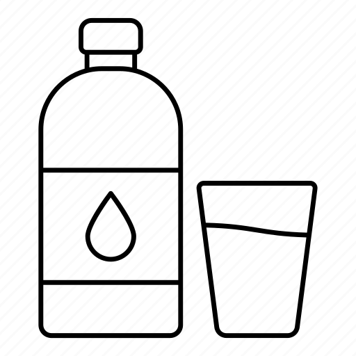 Water, drink, water bottle, glass and bottle, plastic bottle, glass icon - Download on Iconfinder
