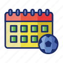 calendar, football, season, soccer