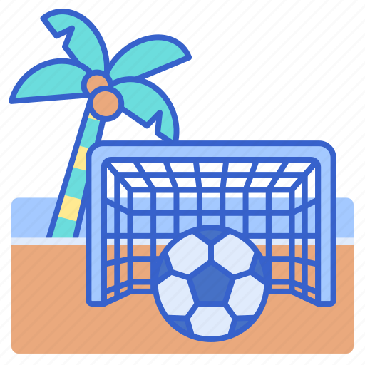 Beach, goal, soccer, football icon - Download on Iconfinder