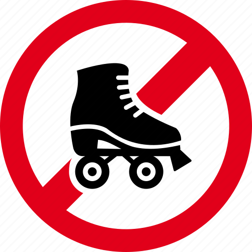 Forbidden, roller, skate, no, stop icon - Download on Iconfinder