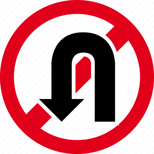 Forbidden, turn, u-turn, no, prohibited, restricted, stop icon - Download on Iconfinder