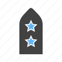 badge, stars, two, with