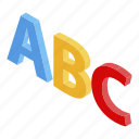alphabet, business, cartoon, computer, foreign, isometric, language