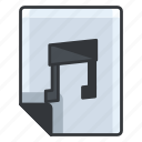 file, music, audio, document, extension, format