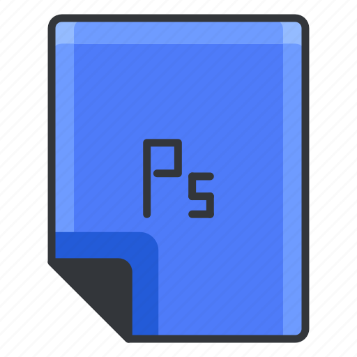 Ps, document, extension, file, format, paper icon - Download on Iconfinder