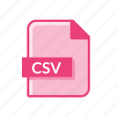 csv, excel, extension, format