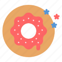 donut, independence day, july, sugar