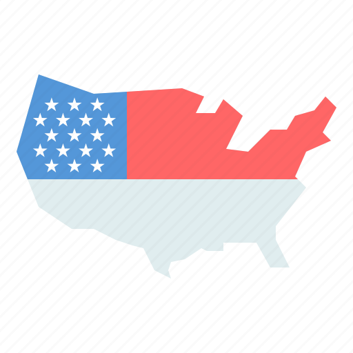 America, flag, map, usa icon - Download on Iconfinder