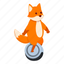 fox, gyroscooter, transport, ride