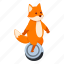fox, gyroscooter, transport, ride 