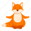 fox, meditation, animal 