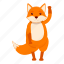 fox, say, hello, animal 