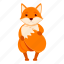 cute, fox, animal 
