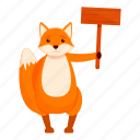 fox, handle, banner, emotion