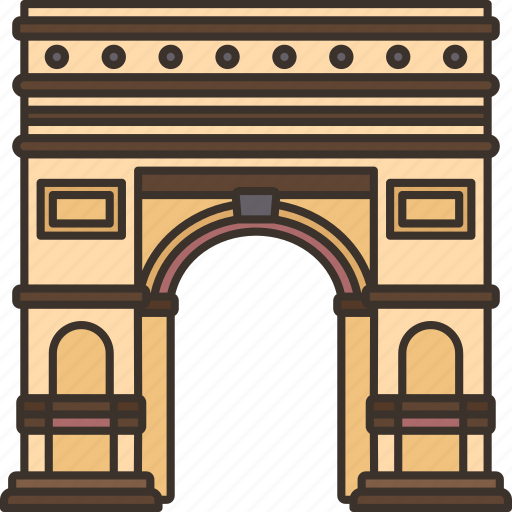 Arch, triomphe, paris, france, avenue icon - Download on Iconfinder
