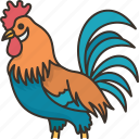 rooster, gallic, france, mascot, team