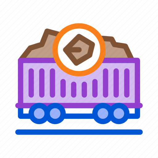 Coal, conveyer, delivery, equipment, mining, trolley, truck icon - Download on Iconfinder