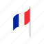 country, flag, france, french, isometric, nation, national 