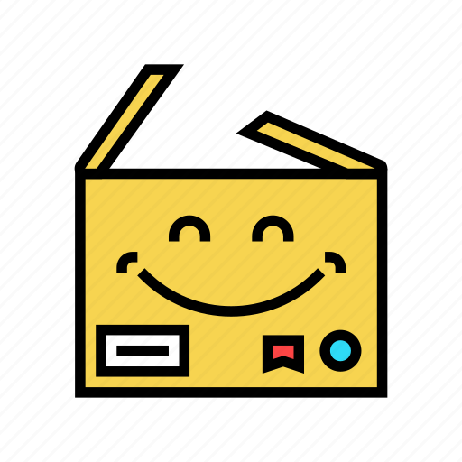 Carbdoard, happy, free, shipping, service, boy icon - Download on Iconfinder