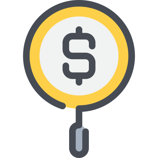 Bank, business, money, research, search icon - Free download
