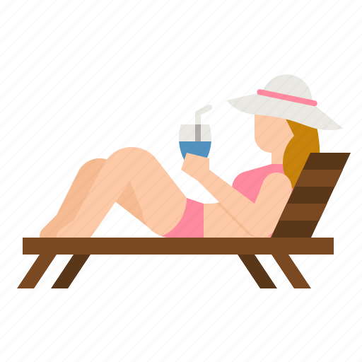 Beach, relax, girl, summer, woman icon - Download on Iconfinder