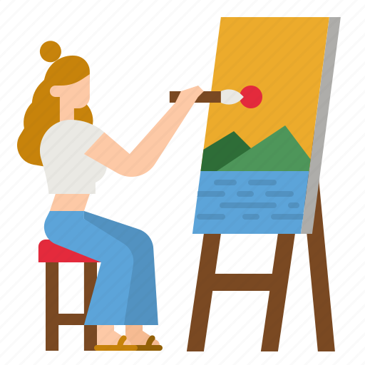 Painting, paint, painter, artist, art icon - Download on Iconfinder