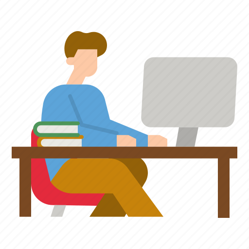 Study, desk, studying, education, learning icon - Download on Iconfinder