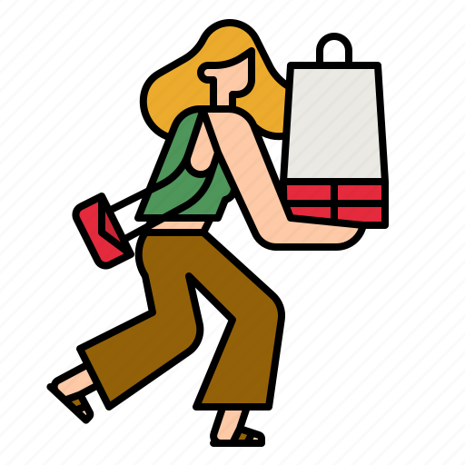 Shopping, bag, customer, buyer, woman icon - Download on Iconfinder