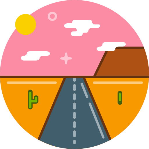 Desert, highway, hot, road, sun, texas icon - Free download
