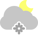 snowflake, cloud, moon