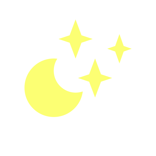 Moon, stars icon