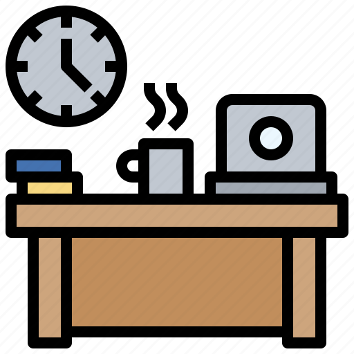 Computer, desk, office, work, working icon - Download on Iconfinder