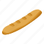 baguette, cartoon, food, french, isometric, logo, silhouette 