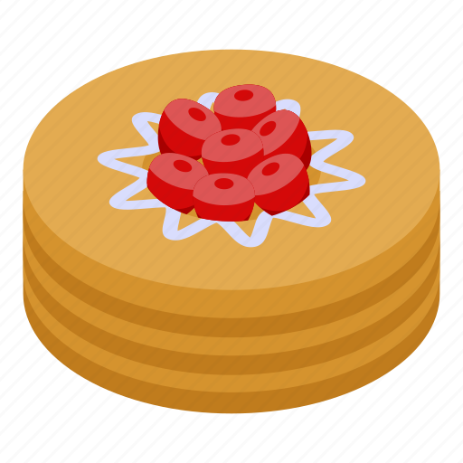Cake, cartoon, chocolate, food, french, isometric, silhouette icon - Download on Iconfinder