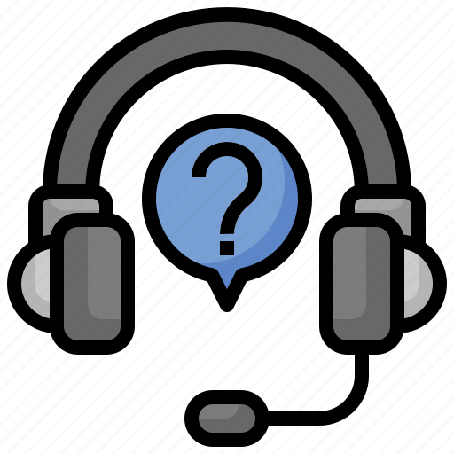 Headset, help, question, mark, costumer, service, call icon - Download on Iconfinder